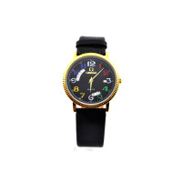 Часы Omega 1242 золото/черный циферблат