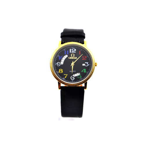 Часы Omega 1242 золото/черный циферблат