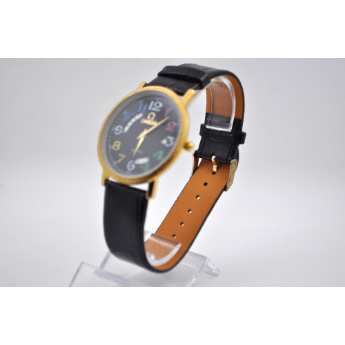 Часы Omega 1242 золото/черный циферблат