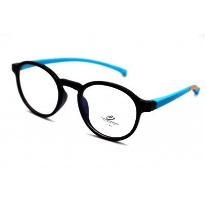Детские компьютерные очки (неломайки) 1666 черно-голубые