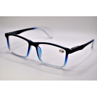 очки с диоптрией (пластик)  9005 прозрачно-синие