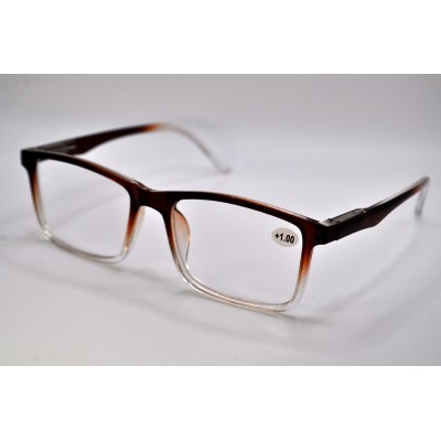 очки с диоптрией (пластик) 9005 прозрачно-коричневые