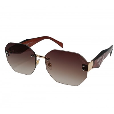 Женские солнцезащитные очки PR 3019 золото-коричневые