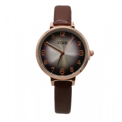 Часы женские Fuke 1236 коричневый ремешок
