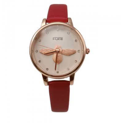 Часы женские Fuke 1237 красный ремешок
