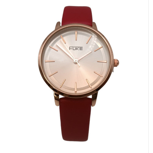 Часы женские Fuke 1239 красный ремешок