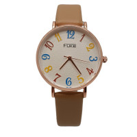 Часы женские Fuke 1241 бежевый ремешок