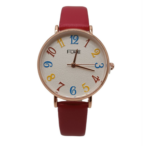 Часы женские Fuke 1241 красный ремешок