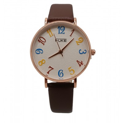 Часы женские Fuke 1241 коричневый ремешок