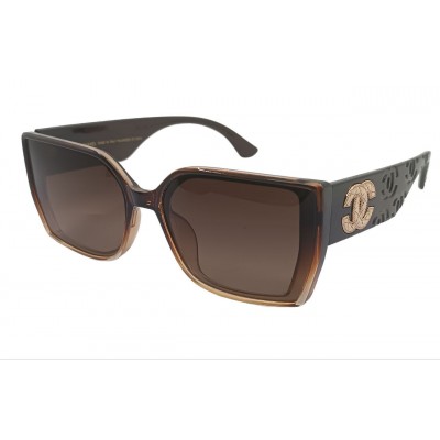 Женские поляризованные солнцезащитные очки CH P3540 c3 коричневые