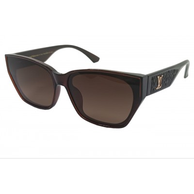 Женские поляризованные солнцезащитные очки LV P3544 c3 коричневые