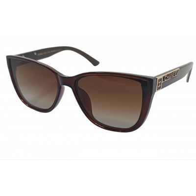 Женские поляризованные солнцезащитные очки CH P3547 c3 коричневые