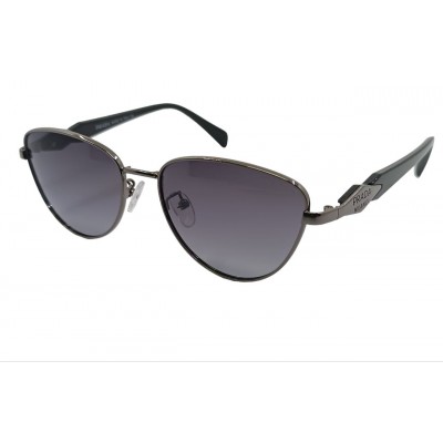 Женские поляризованные солнцезащитные очки Pr P5833 c1 сталь/темно-серые