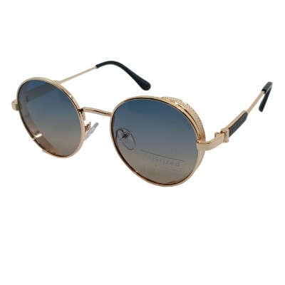 Женские поляризованные солнцезащитные очки LV P5831 c5 золото/бирюзовые