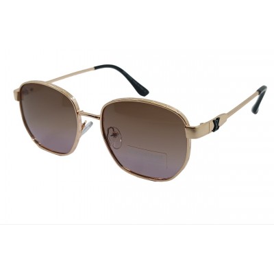 Женские поляризованные солнцезащитные очки LV P5824 c4 золото/розовые