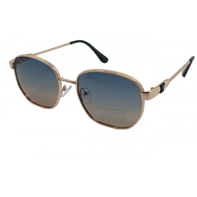 Женские поляризованные солнцезащитные очки LV P5824 c5 золото/голубые
