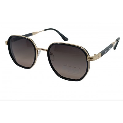Поляризованные солнцезащитные очки Pr P5828 золото/черно-серая линза