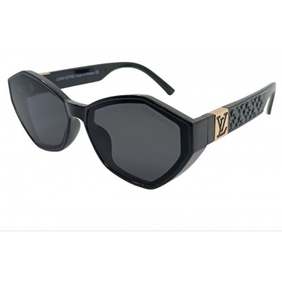 Женские солнцезащитные очки LV 58009 черно-черные