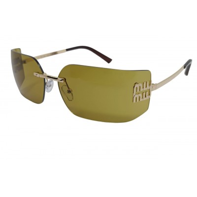 Женские солнцезащитные очки MM 7296 золото-оливка