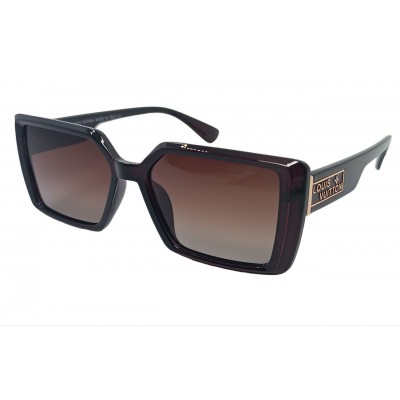 Женские поляризационные солнцезащитные очки LV 2401P коричневые