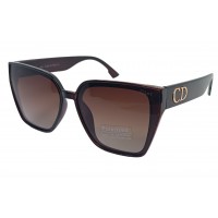 Женские поляризационные солнцезащитные очки DR P338680A коричневые
