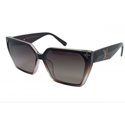 Женские поляризационные солнцезащитные очки LV 2403P прозрачно-коричневые