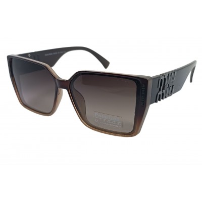 Женские поляризационные солнцезащитные очки MM 2402P прозрачно-коричневые