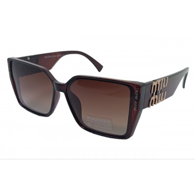 Женские поляризационные солнцезащитные очки MM 2402P темно-коричневые