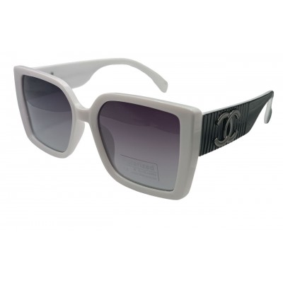 Женские поляризационные солнцезащитные очки CH 2406P бело-черные