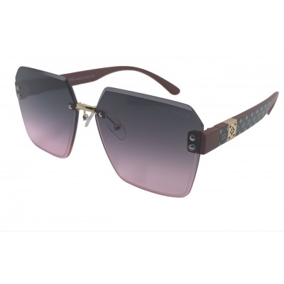 Женские солнцезащитные очки LV 303 красные/серо-розовая линза