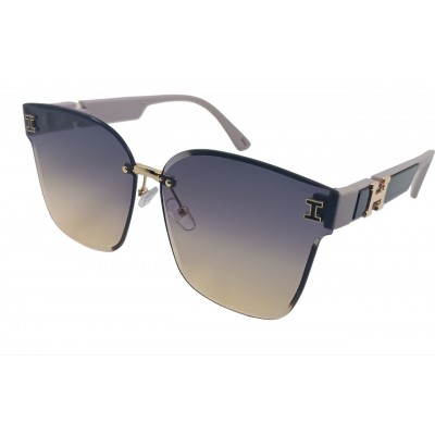 Женские солнцезащитные очки HERM 7201 пудра синяя-линза