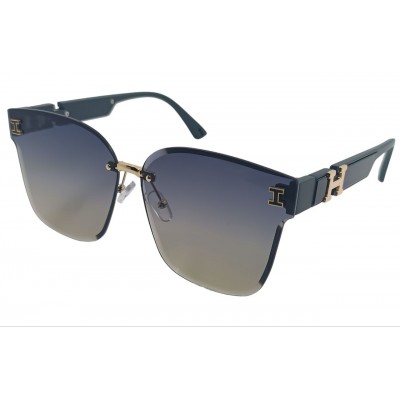 Женские солнцезащитные очки HERM 7201 бирюзовые синяя-линза