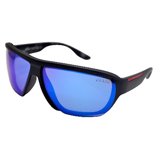 Мужской Polarized Pr 2098 черные синее-зеркало