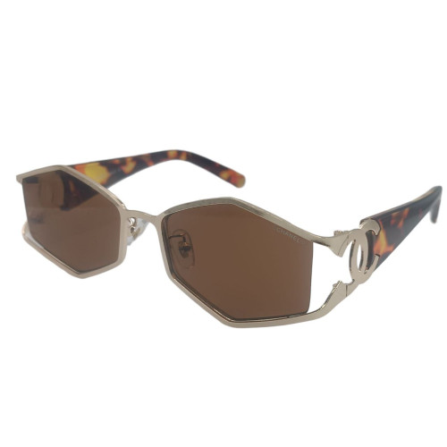 Женские солнцезащитные очки CH 7046 золото-коричневые