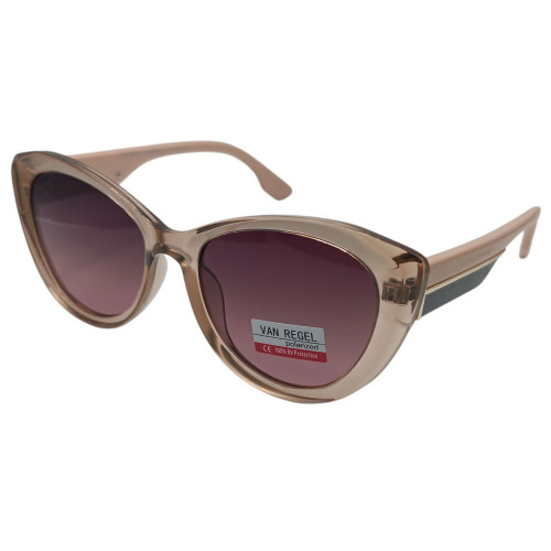 Женские поляризационные солнцезащитные очки Van Regel Р3580 с5 розовые