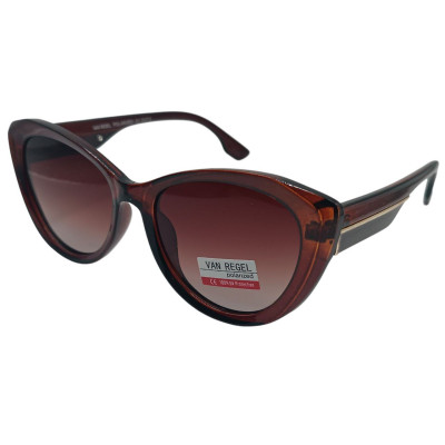 Женские поляризационные солнцезащитные очки Van Regel Р3580 с4 коричневые