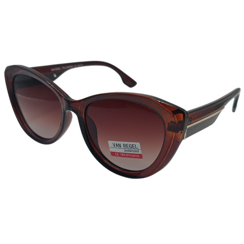 Женские поляризационные солнцезащитные очки Van Regel Р3580 с4 коричневые