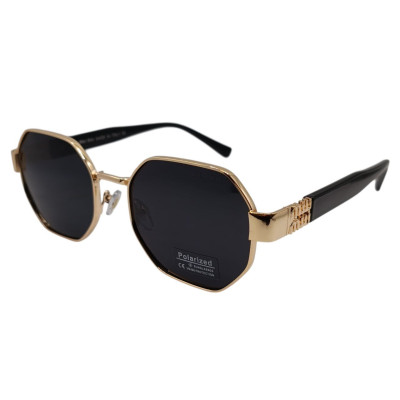 Женские поляризационные солнцезащитные очки ММ 14106 золото-черные Женские поляризационные солнцезащитные очки ММ 14106 золото-черные